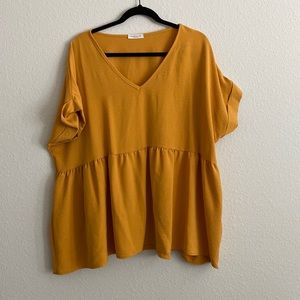 Chic Soul Mustard Blouse